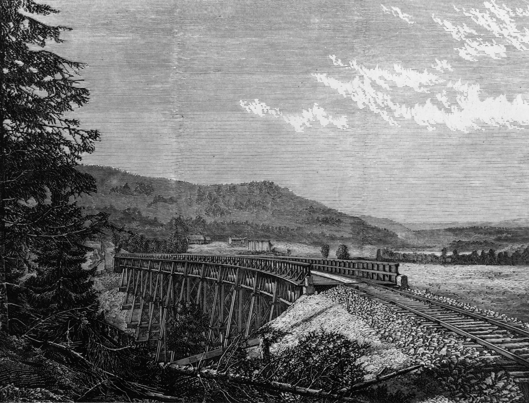 Hvalstad bro 1872 Foto: Asker bibliotek